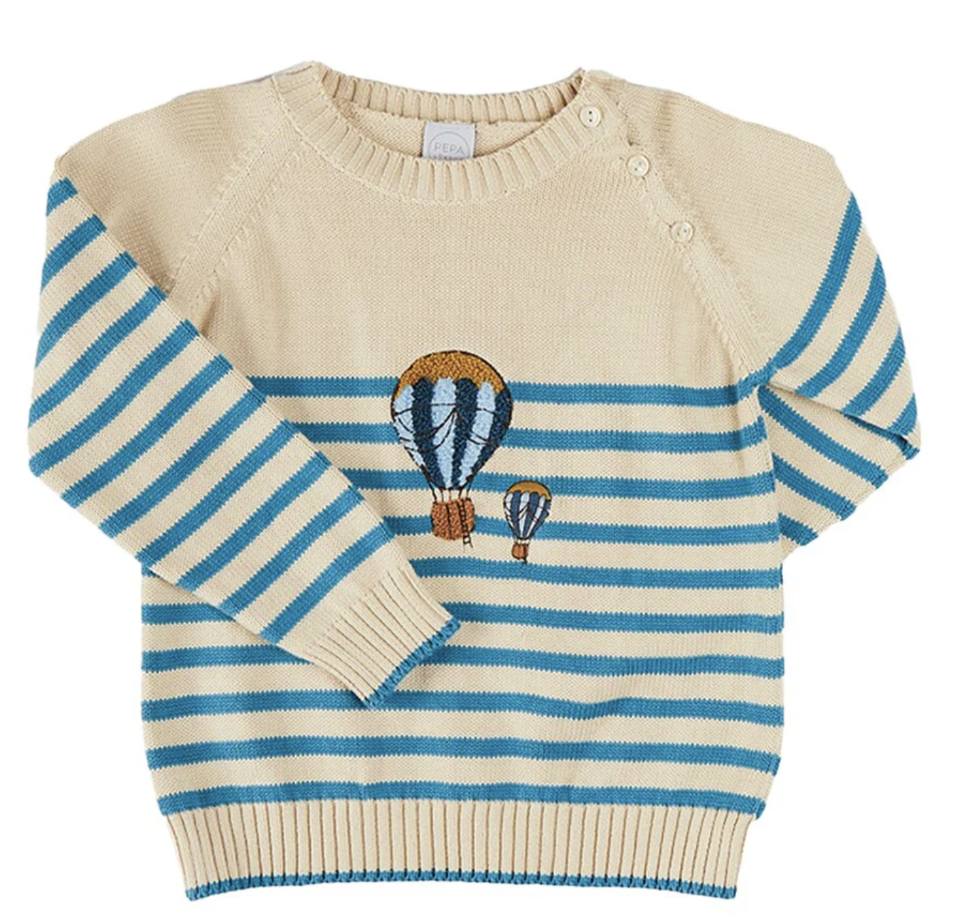 Pepa London Balloon Intarsia Striped Jumper
