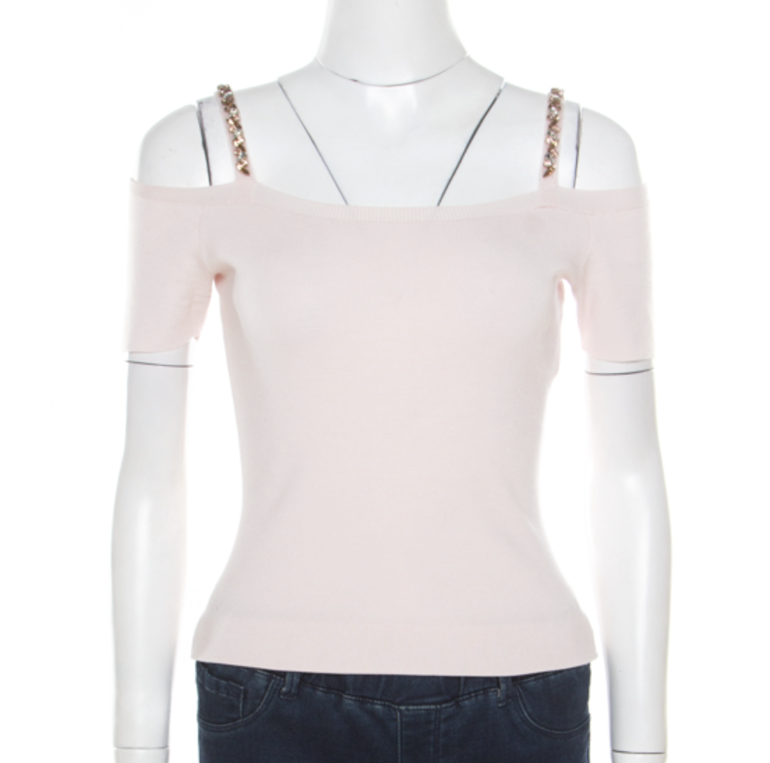 Christian Dior Embellished Cold Shoulder Top