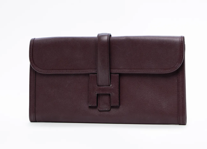 Hermes Jige Elan 29 Clutch in Burgundy