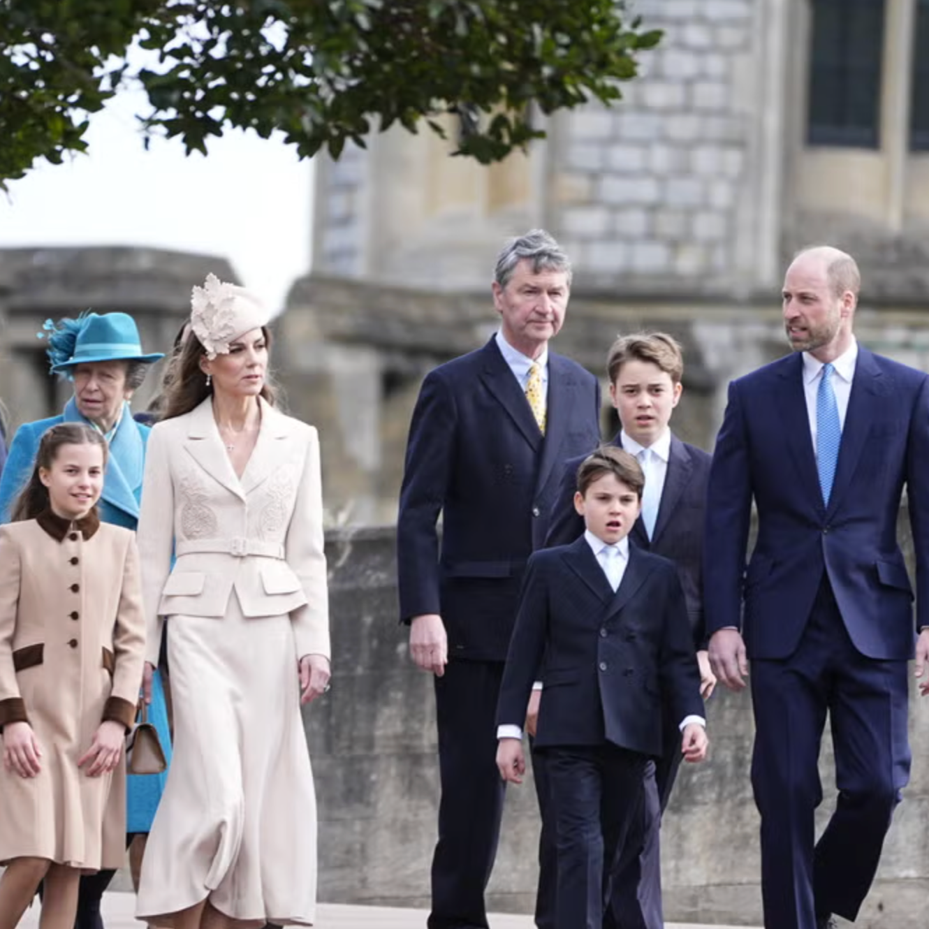 Members of the British Royal Family attend Easter Service