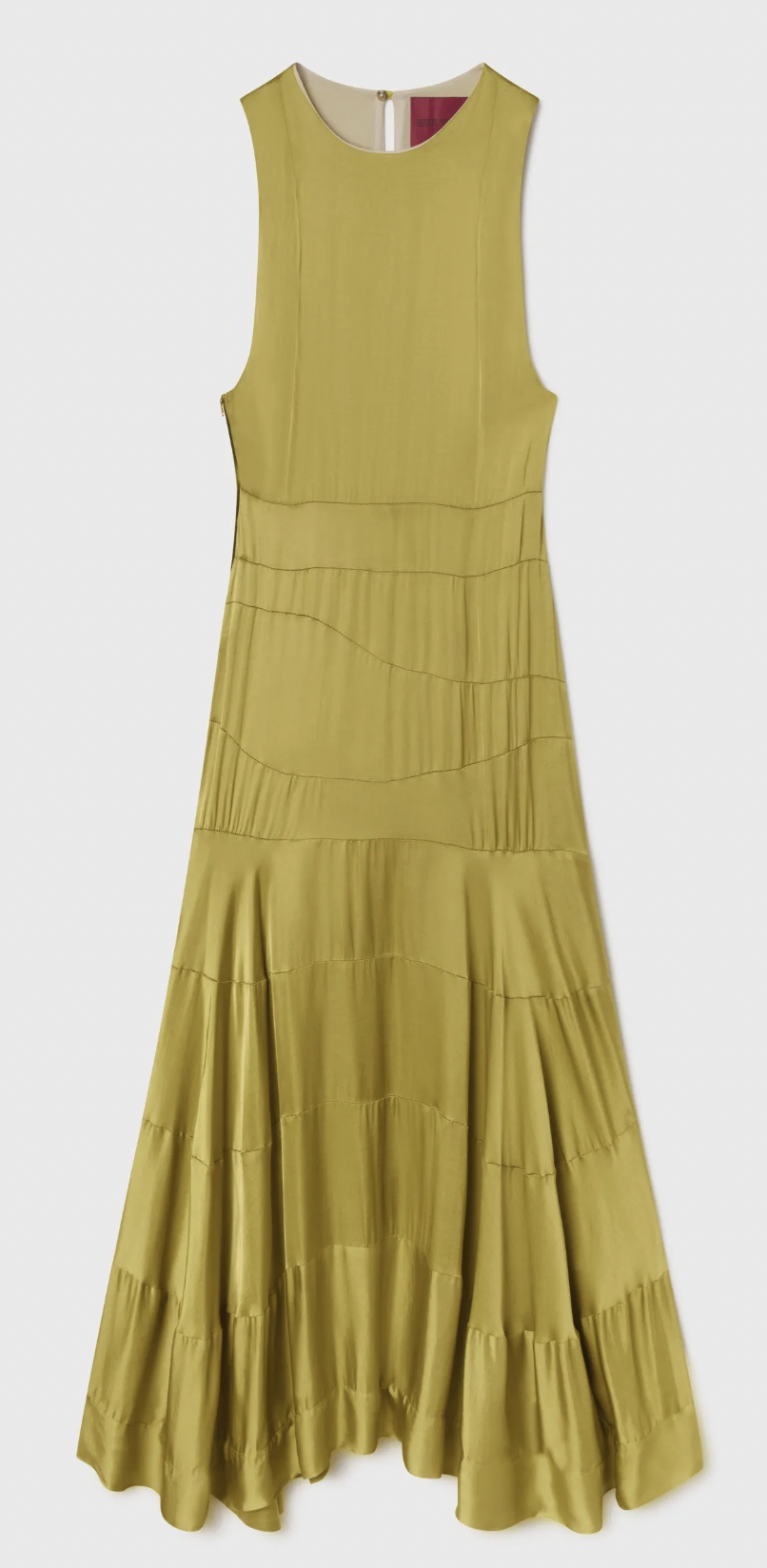 Heidi Merrick Gale Gown in Chartreuse