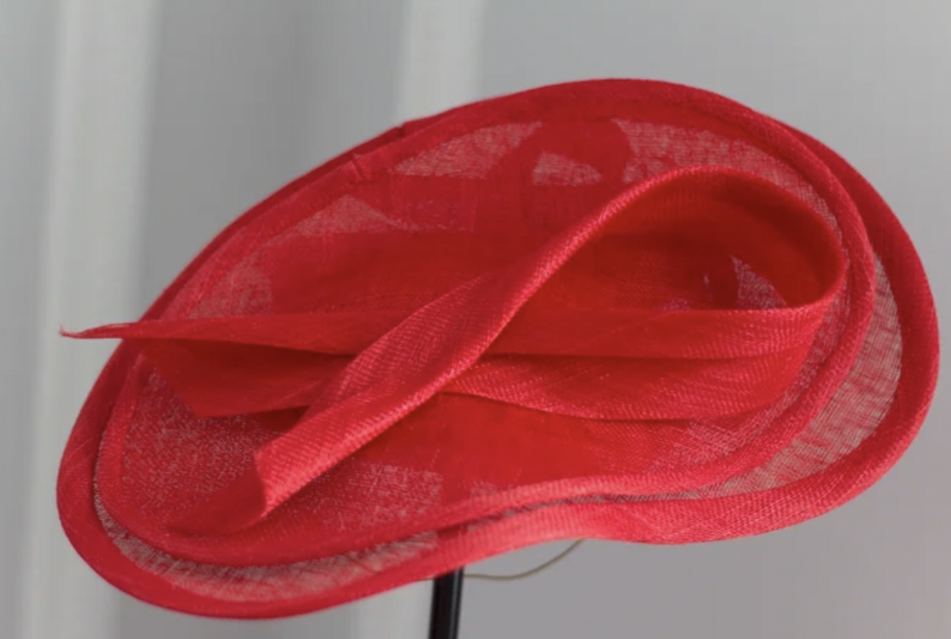 Fabienne Delvigne Straw Disc Hat in Red