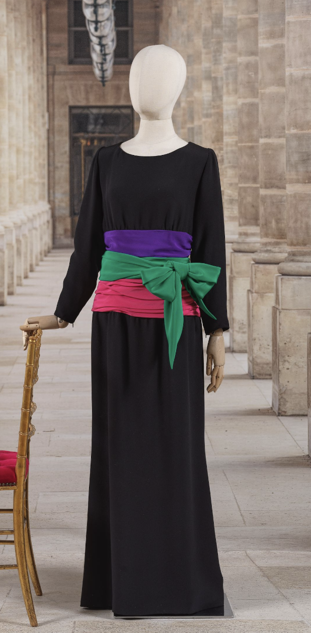 Yves Saint Laurent Couture Wool Crepe Gown