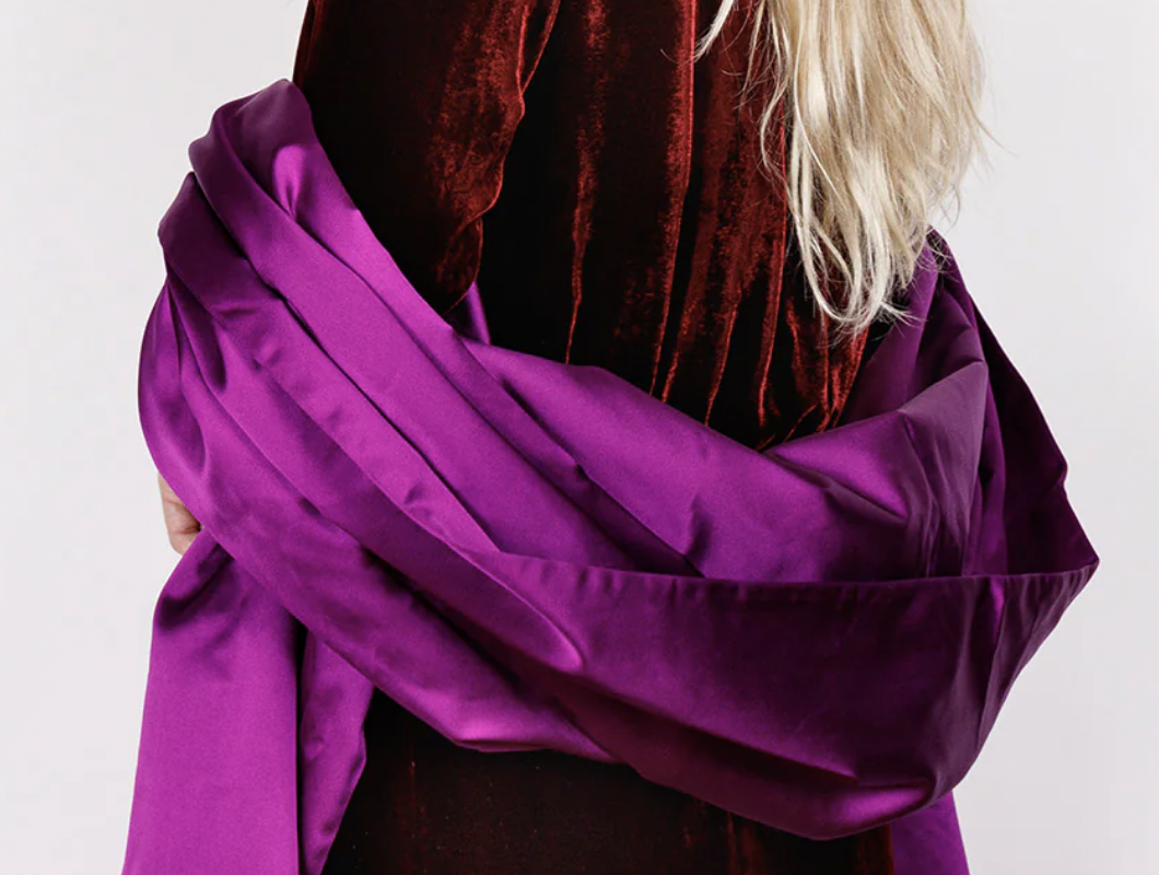 Yves Saint Laurent Couture Satin Shawl
