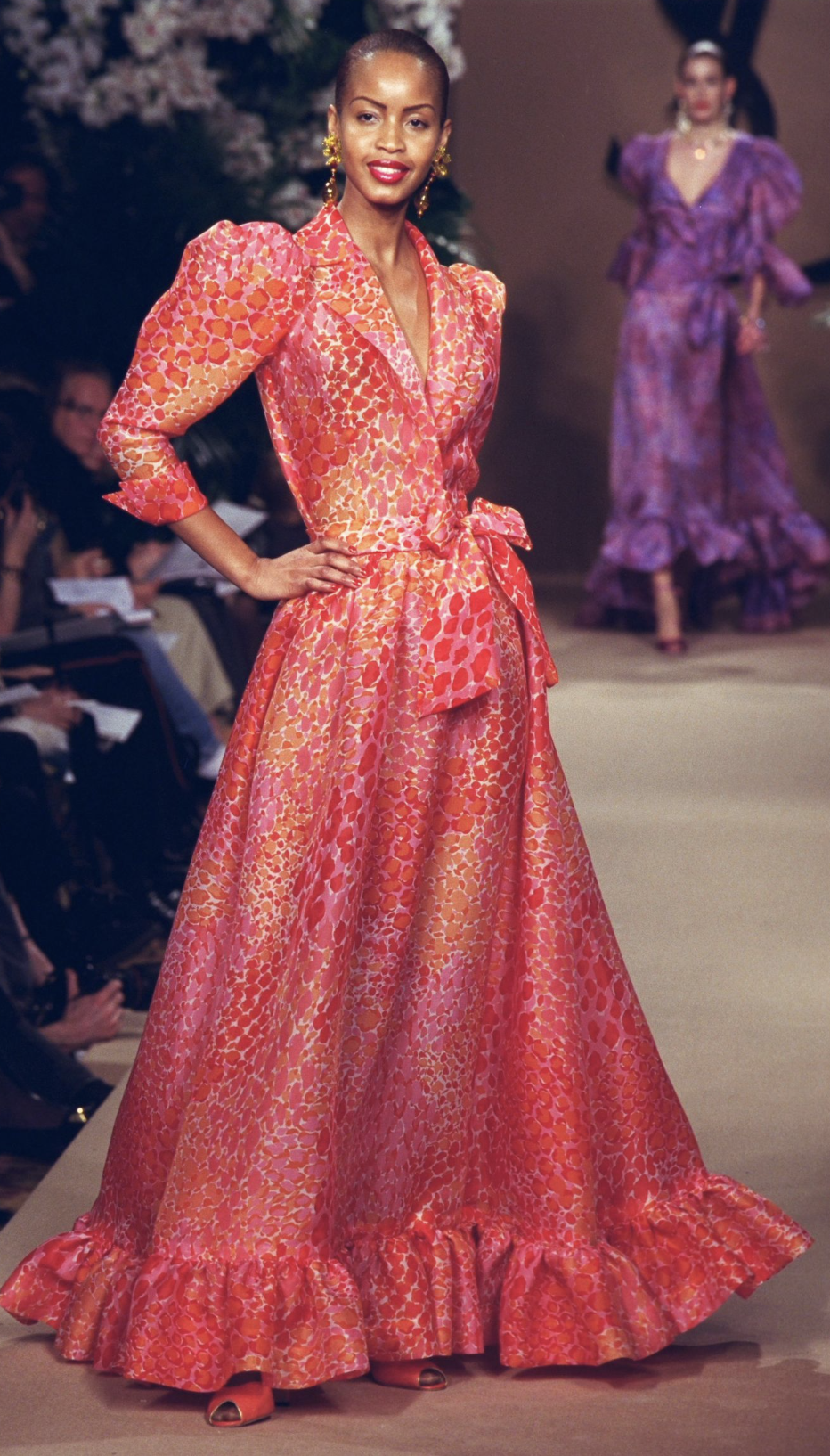 Yves Saint Laurent Couture Animal Print Gown