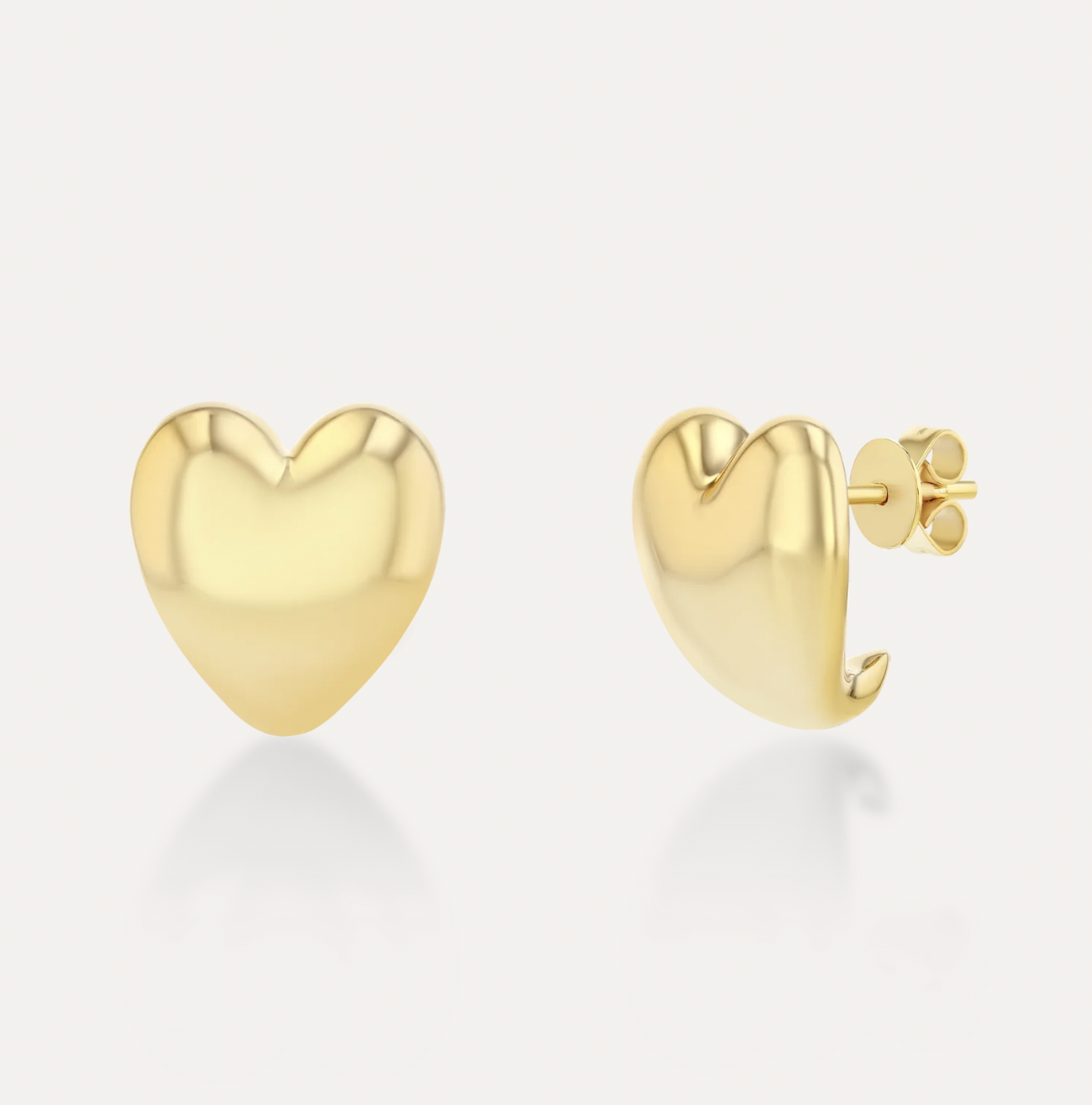 Real Fine Studio Puffy Hearts Earrings