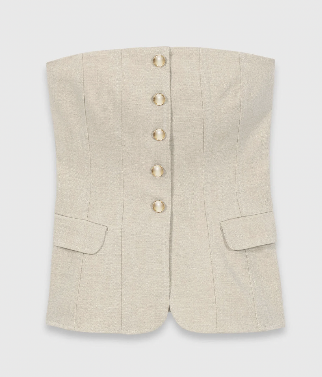 Maje Tailored Bustier Top