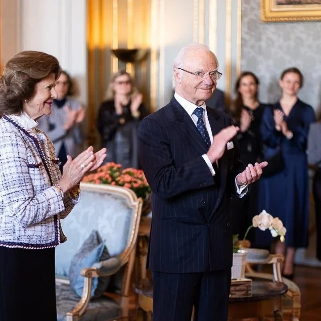 King Carl Gustaf and Queen Silvia present medals to athletes