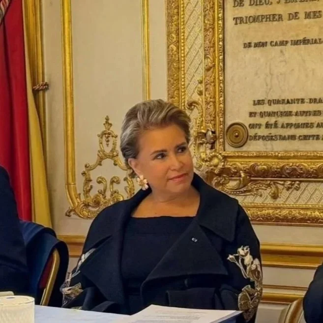 Grand Duchess Maria Teresa visits French Senate with Stand Speak Rise Up