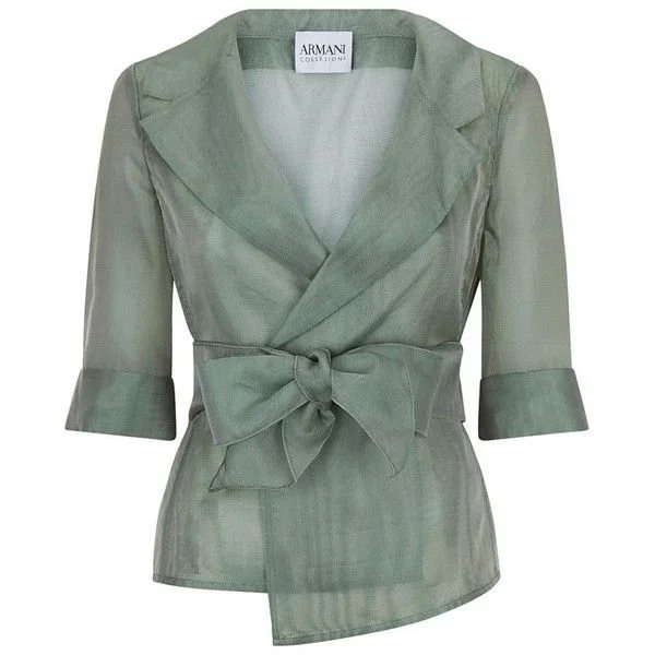 Armani Collezioni Silk Organza Belted Jacket 