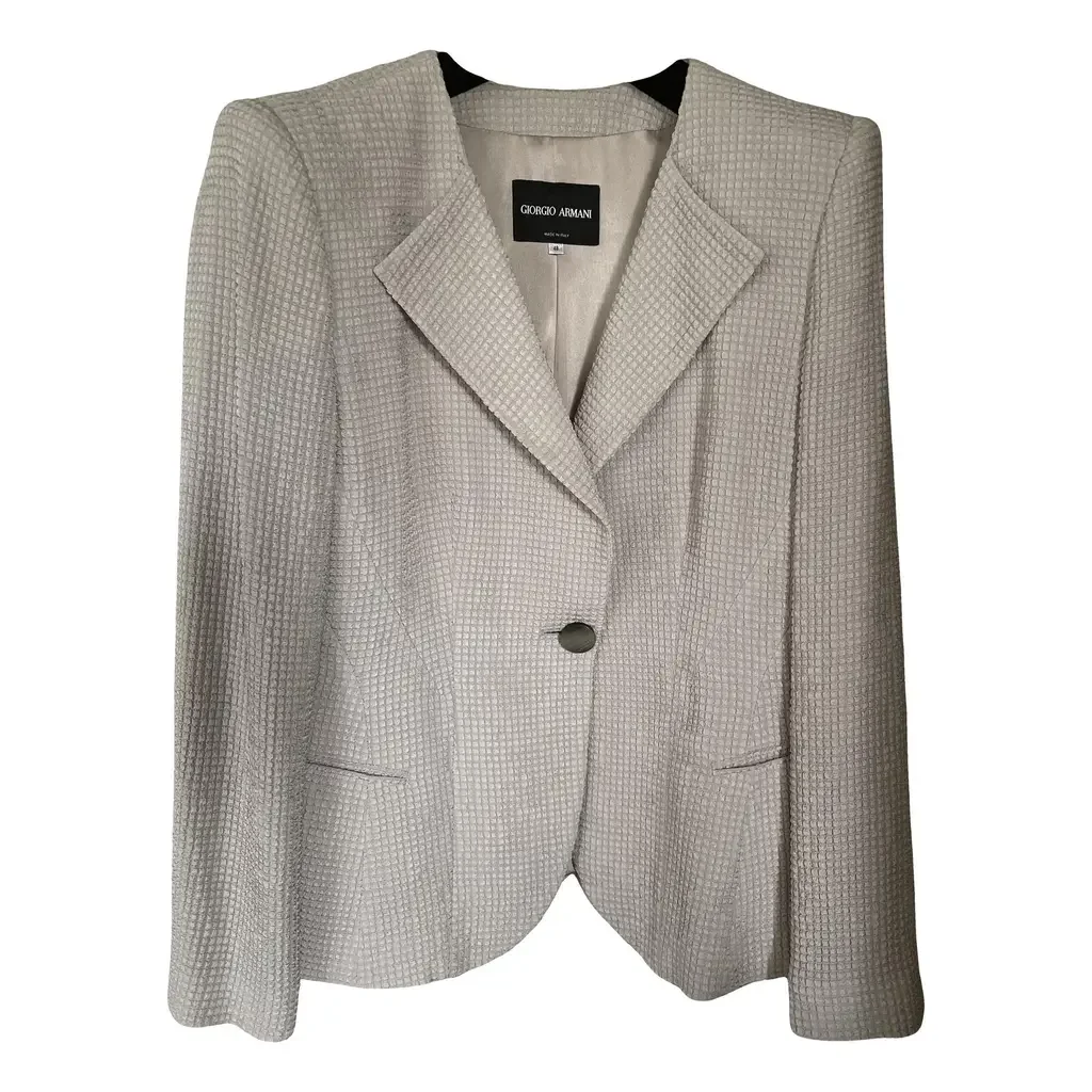 Giorgio Armani Textured Single Breasted Blazer