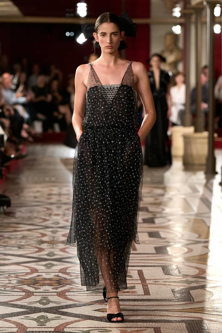 sachin and babi light blue dress Chanel Embroidered Lace Evening Dress — UFO No More
