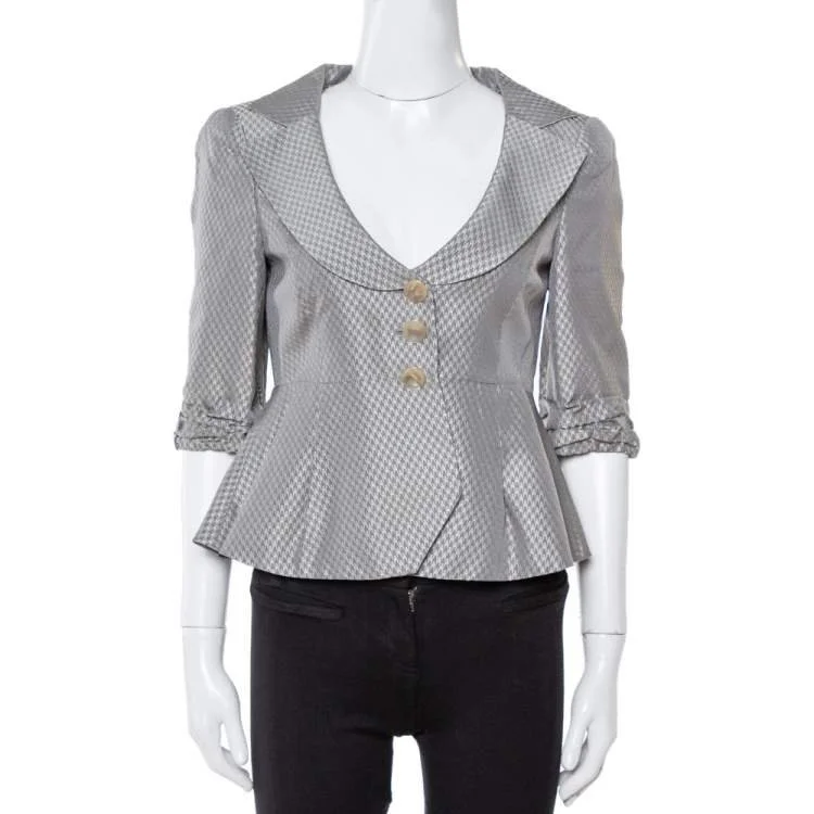 Giorgio Armani Short Peplum Jacket in Green