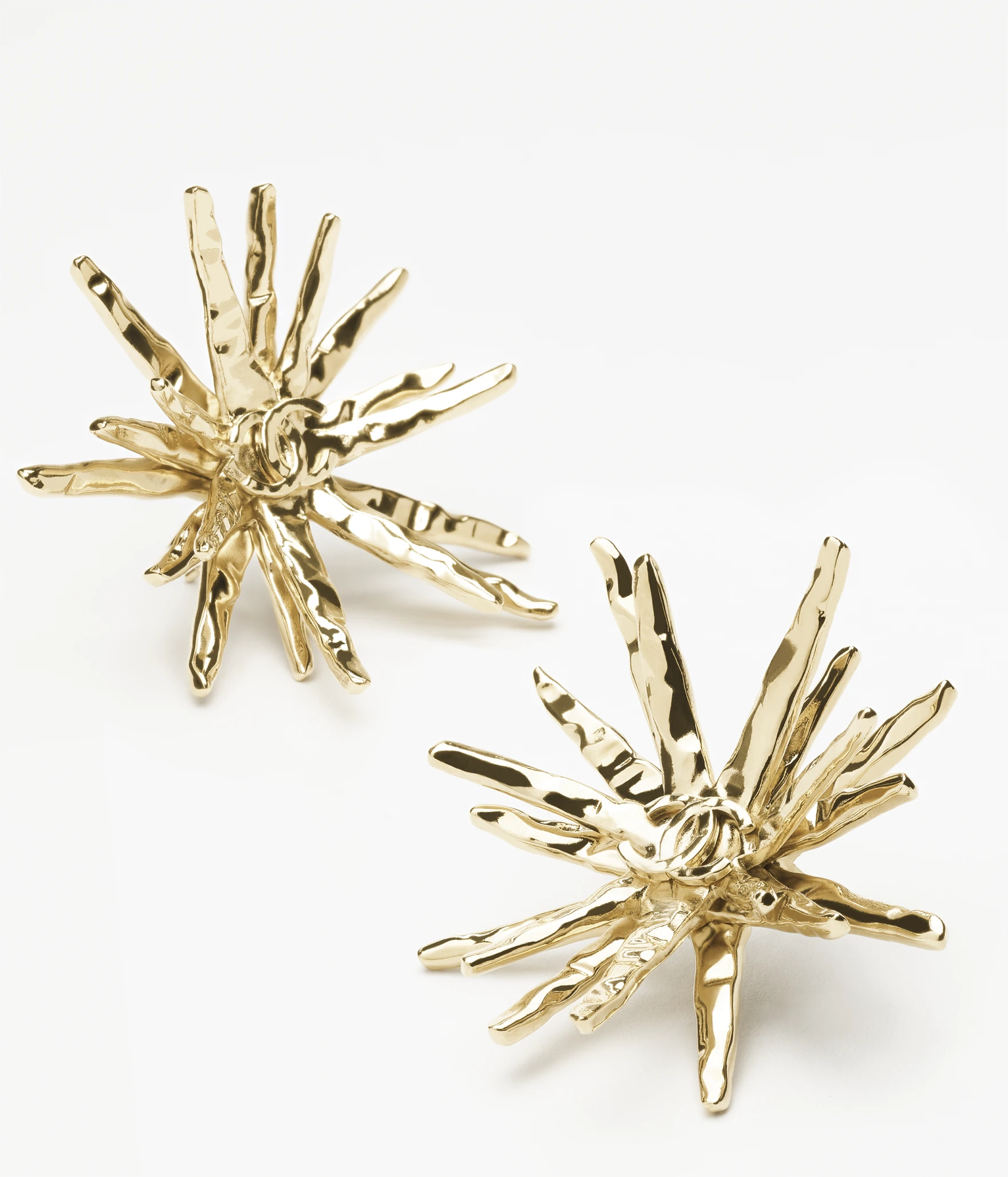 Chanel Metal Stud Earrings in Gold