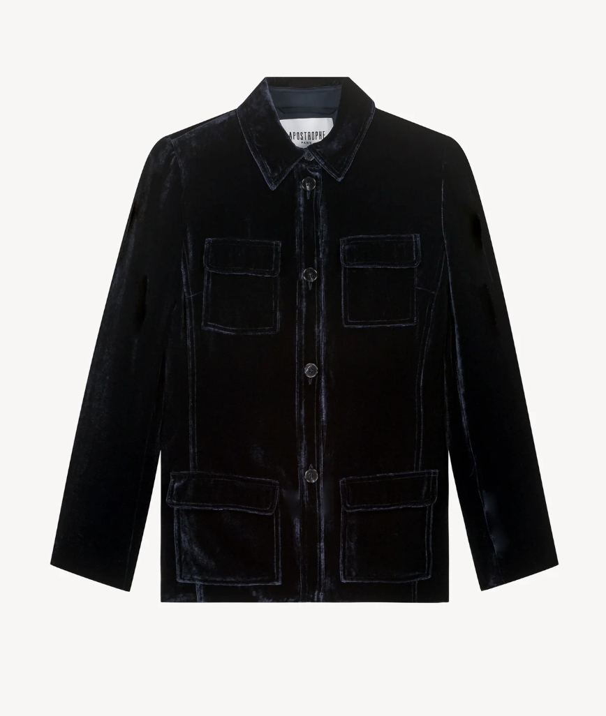 Apostrophe Velvet Shirt Jacket