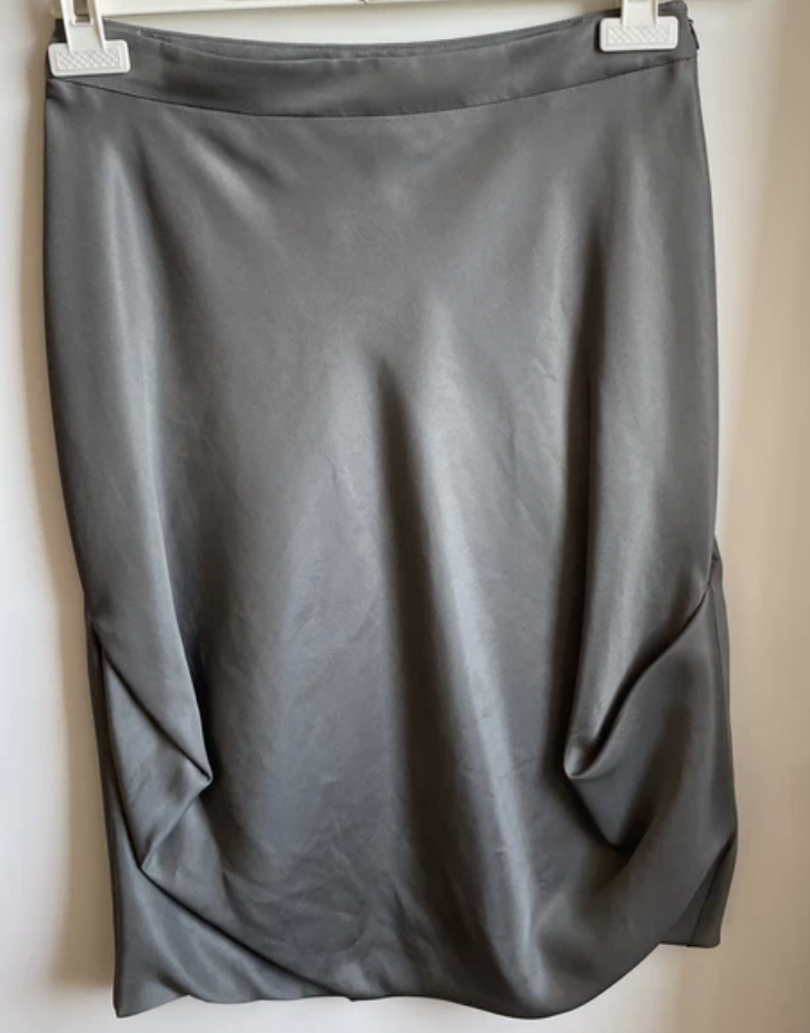 Giorgio Armani Grey Silk Skirt