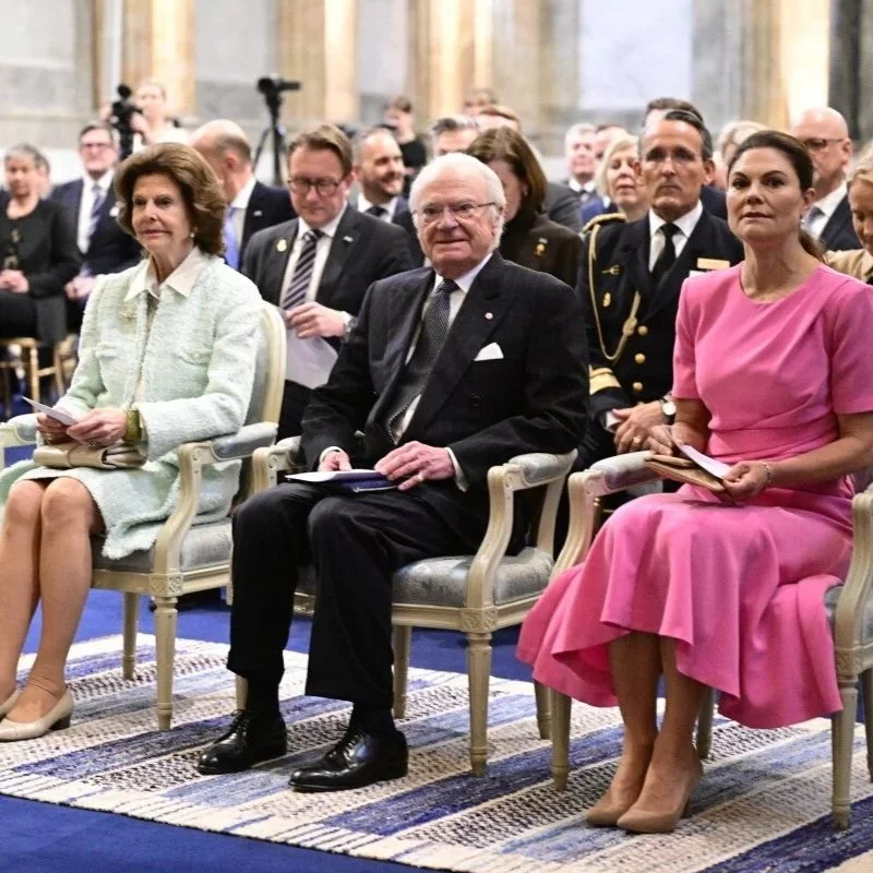 Swedish Royal Couple and Crown Princess Victoria attend reception for the Riksdag and Government