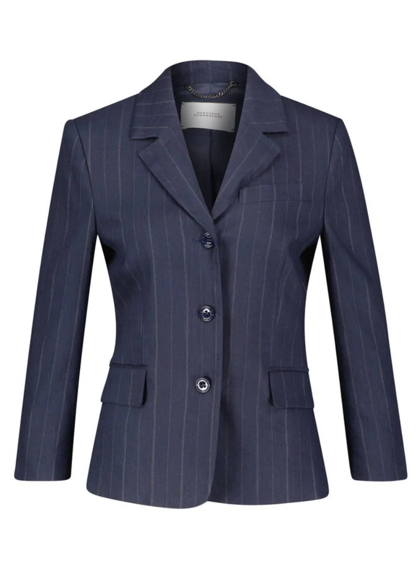 Dorothee Schumacher Modern Sophistication Pinstriped Cropped Blazer