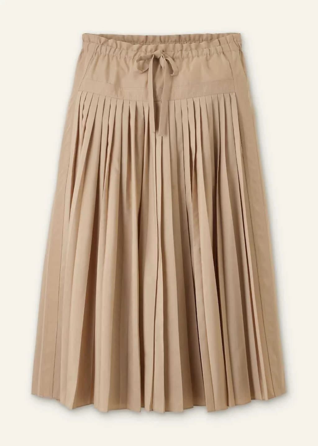 ME and EM Cotton Pleated Maxi Skirt