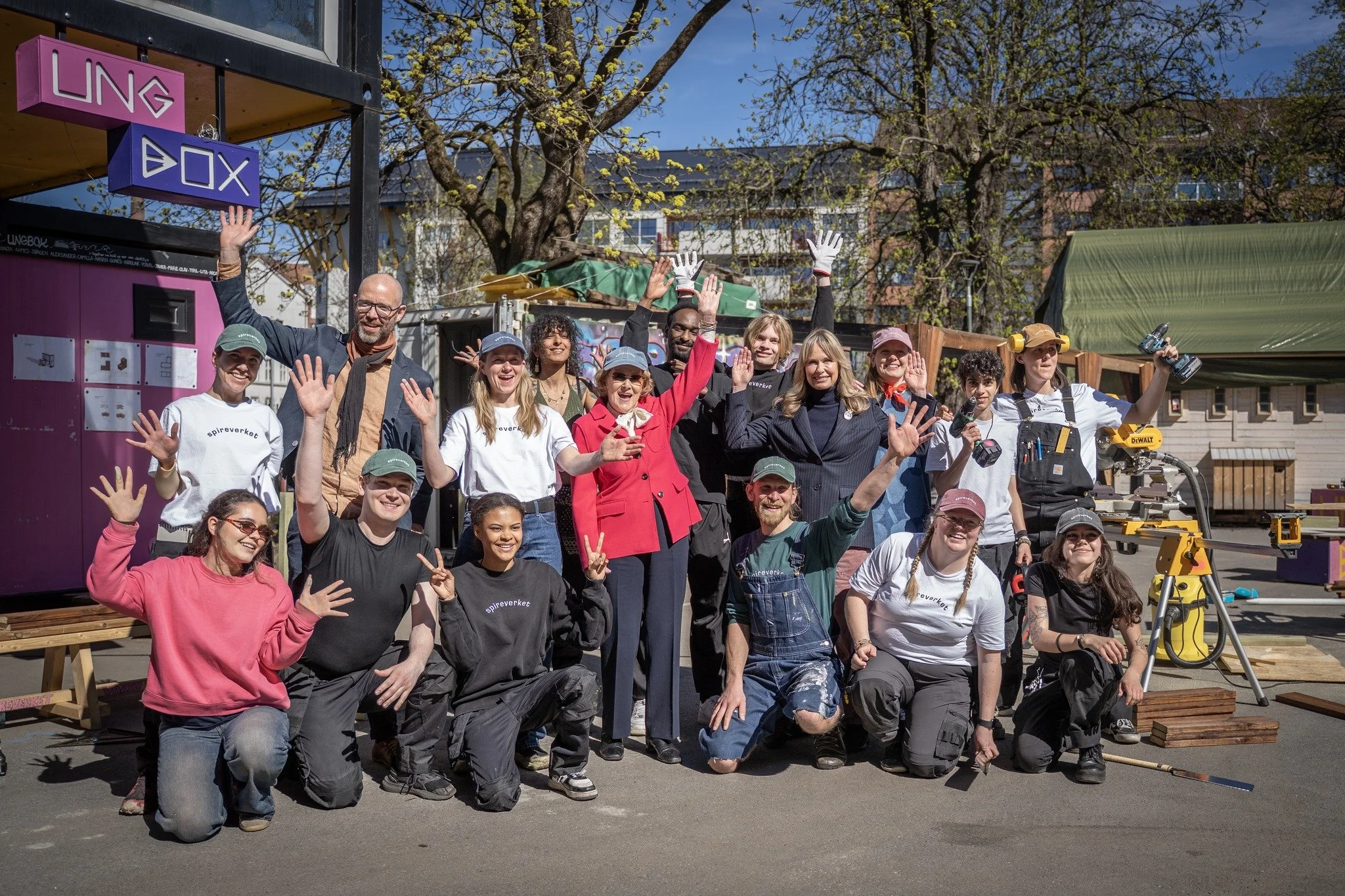 Queen Sonja visits Spireverket project