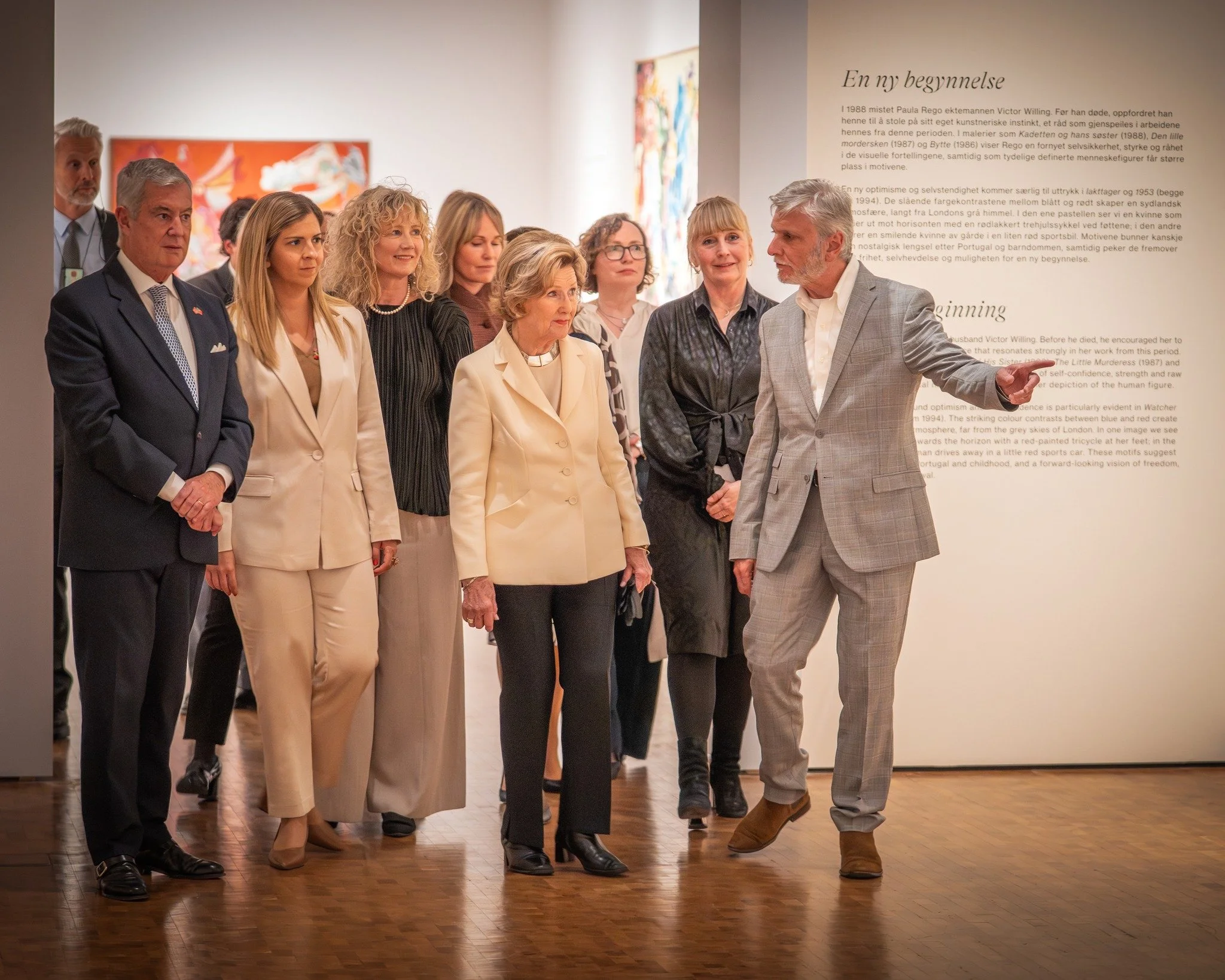 Queen Sonja attends opening of "Paula Rego – A Thorny Dance" exhibition