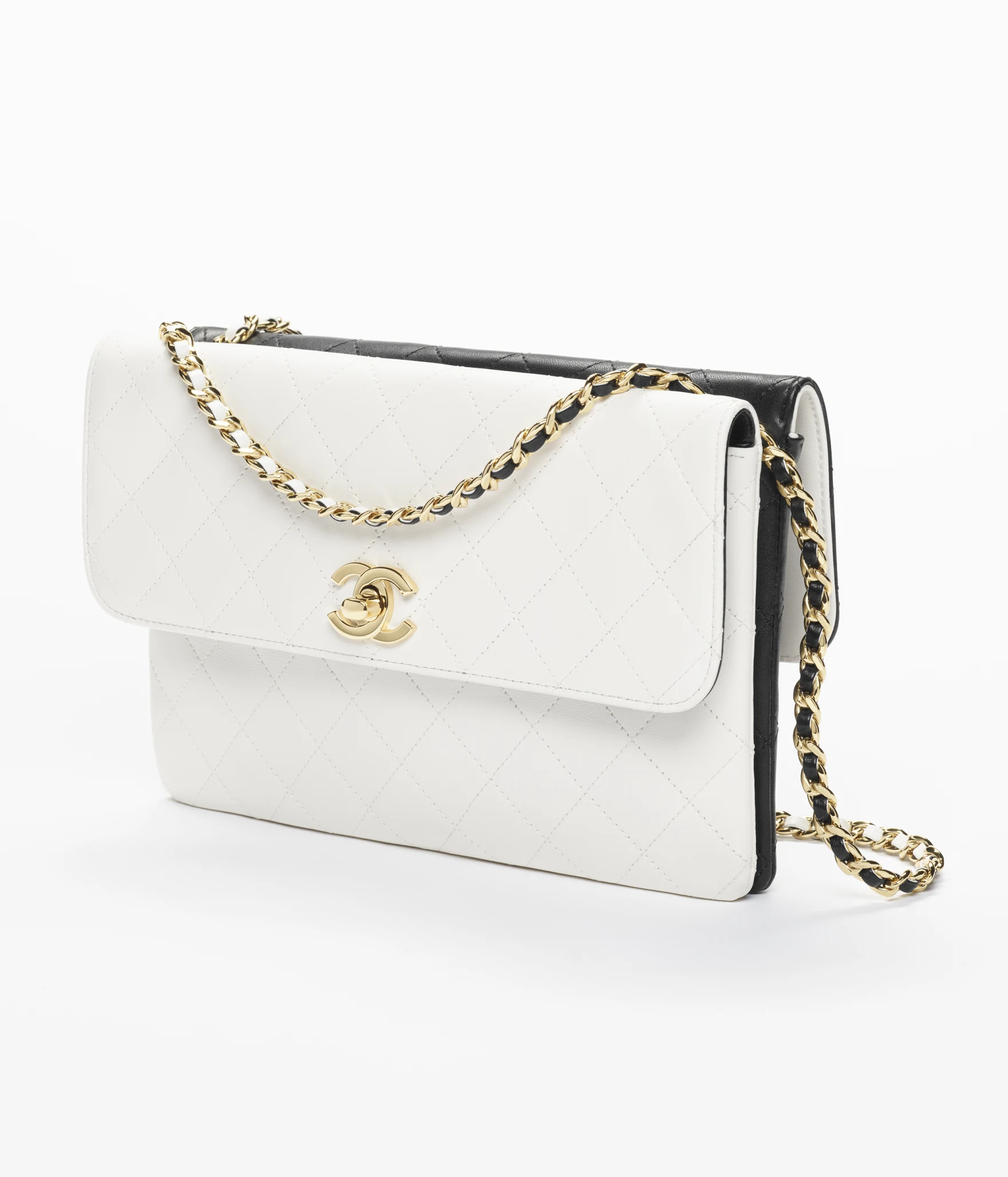 Chanel Two-Tone Flap Crossbody Bag in White & Black Lambskin.png