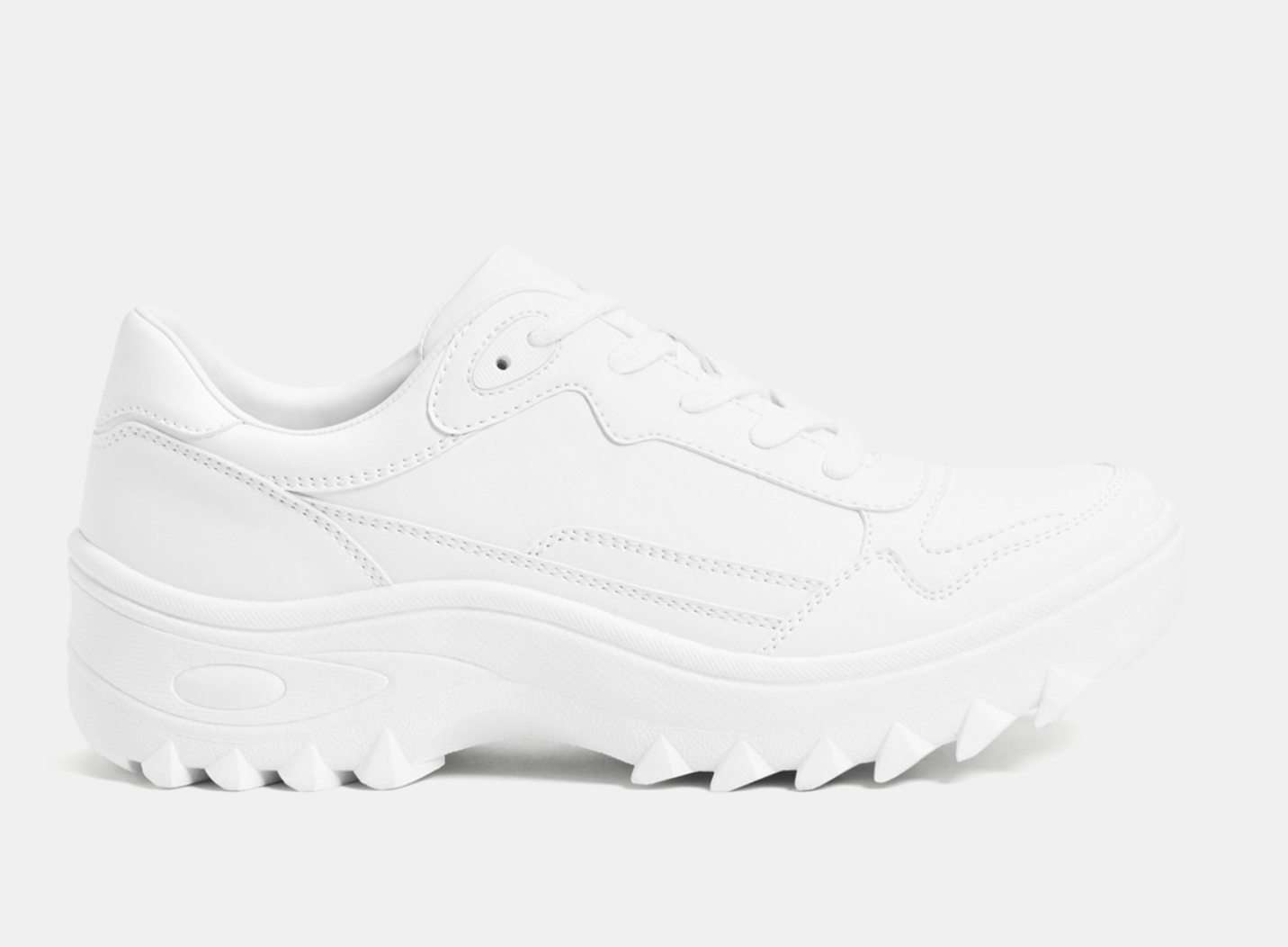 Bershka White Platform Sneakers