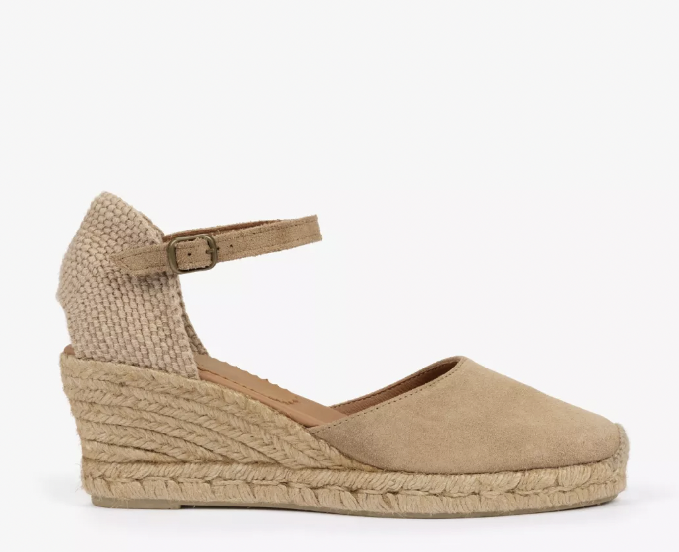 Penelope Chilvers Mary Jane Suede Espadrilles in Sand