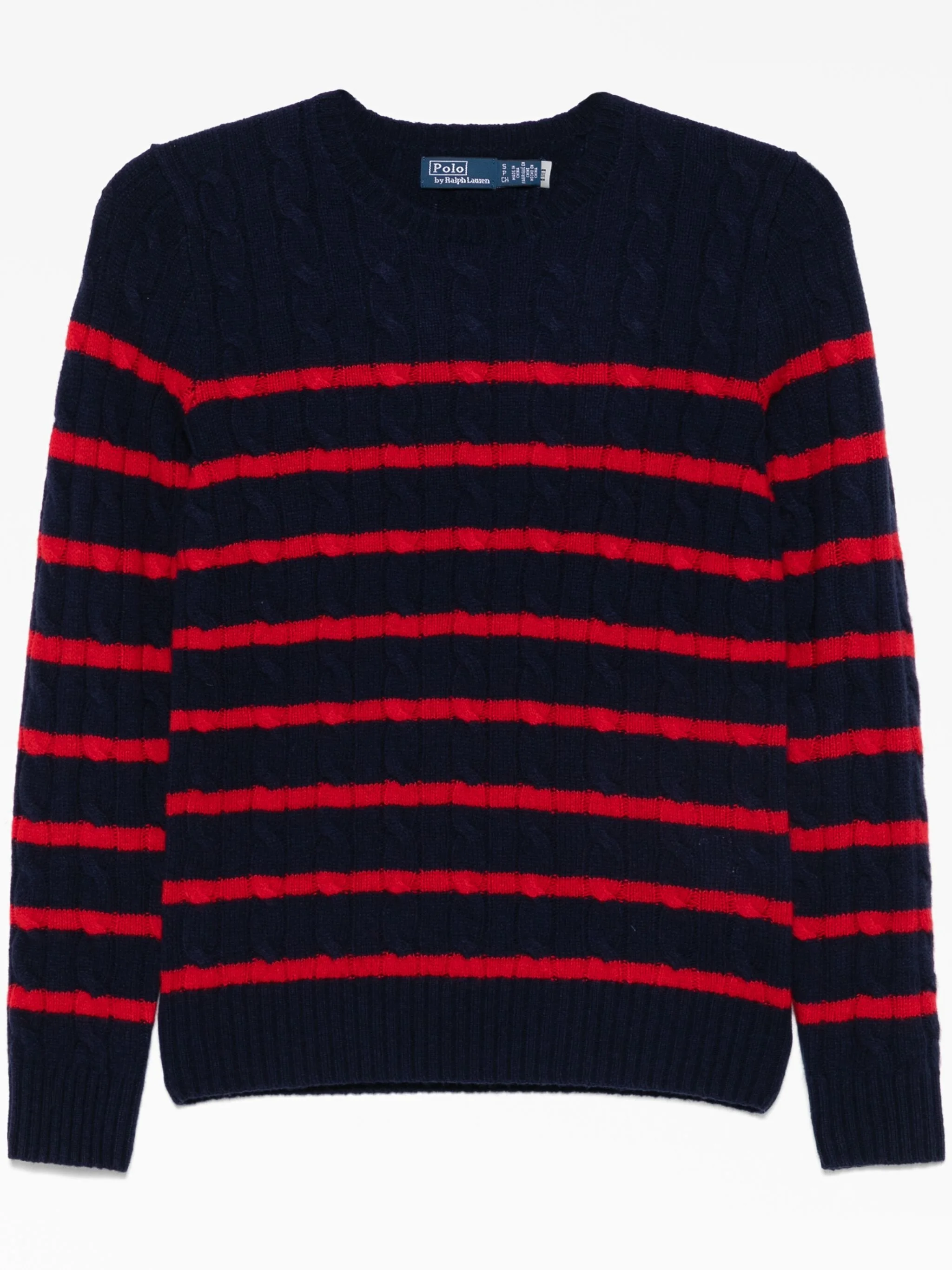 Polo Ralph Lauren Striped Cable-Knit Sweater