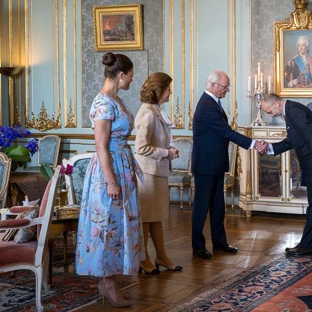 Swedish Royal Couple and Crown Princess Victoria host Diplomatic Reception