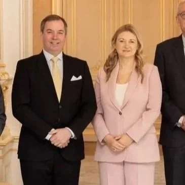 Grand Duke Guillaume and Grand Duchess Stéphanie host meeting at Grand Ducal Palace