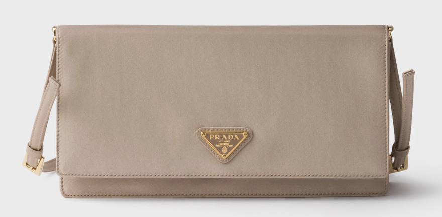 Prada Mini Shoulder Bag in Cameo Satin