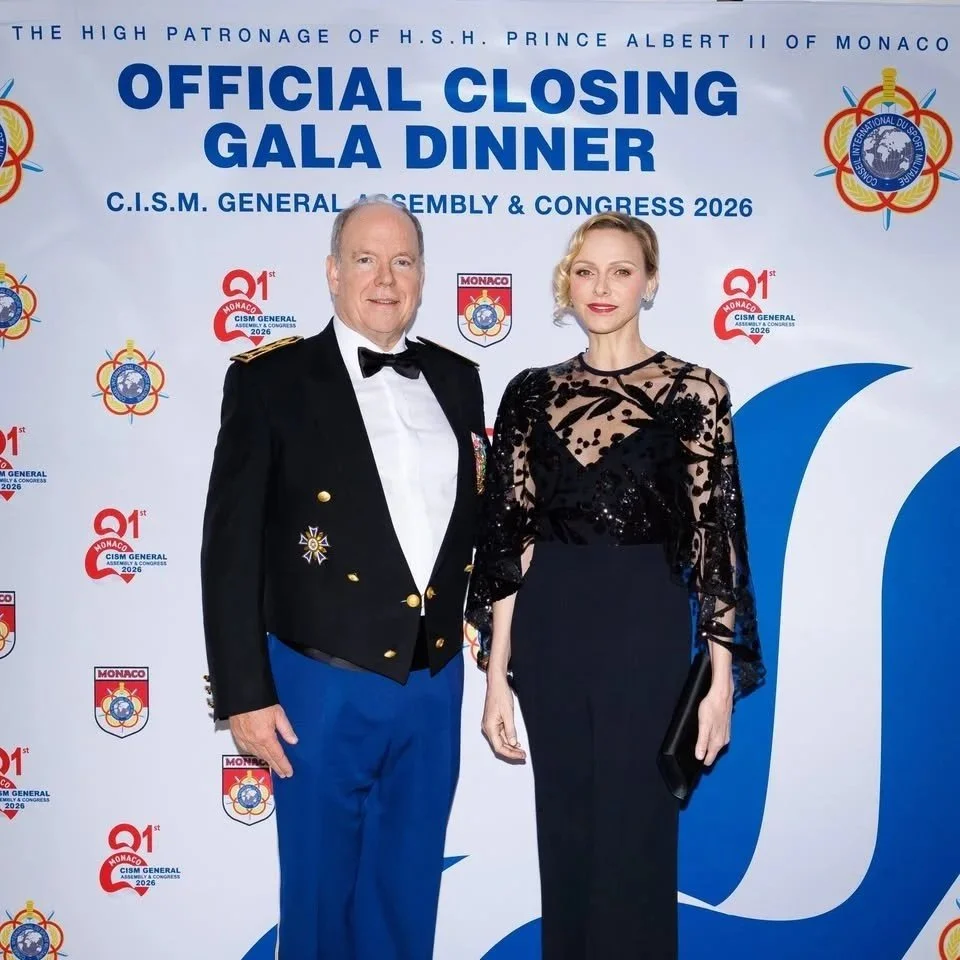 Prince Albert and Princess Charlene attend General Assembly of the International Military Sports Council gala dinner 