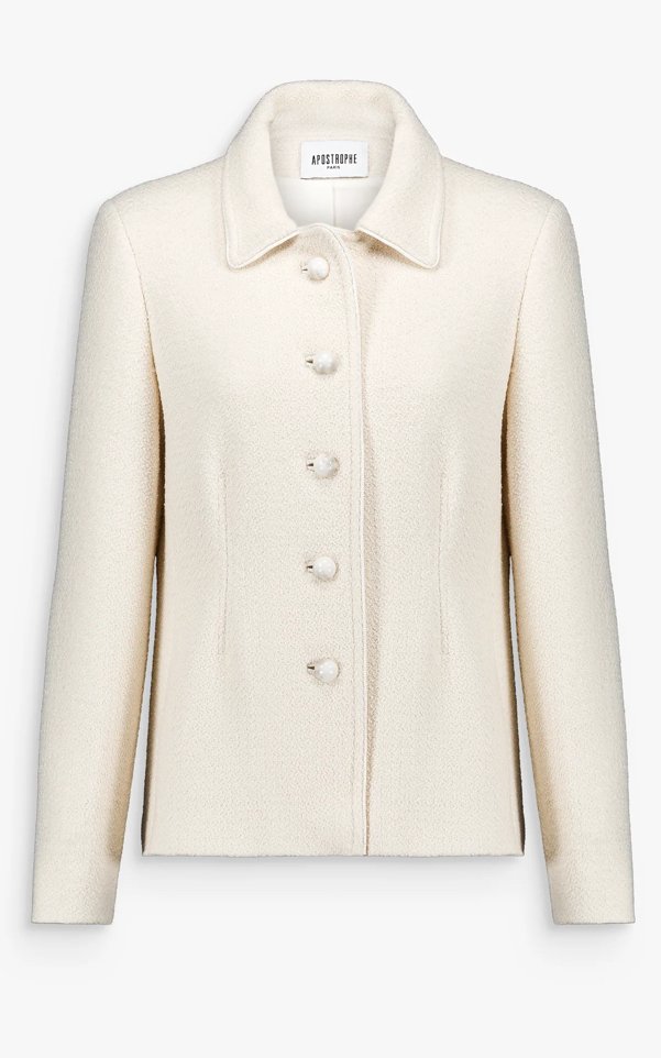 Apostrophe Straight-Cut Tweed Jacket