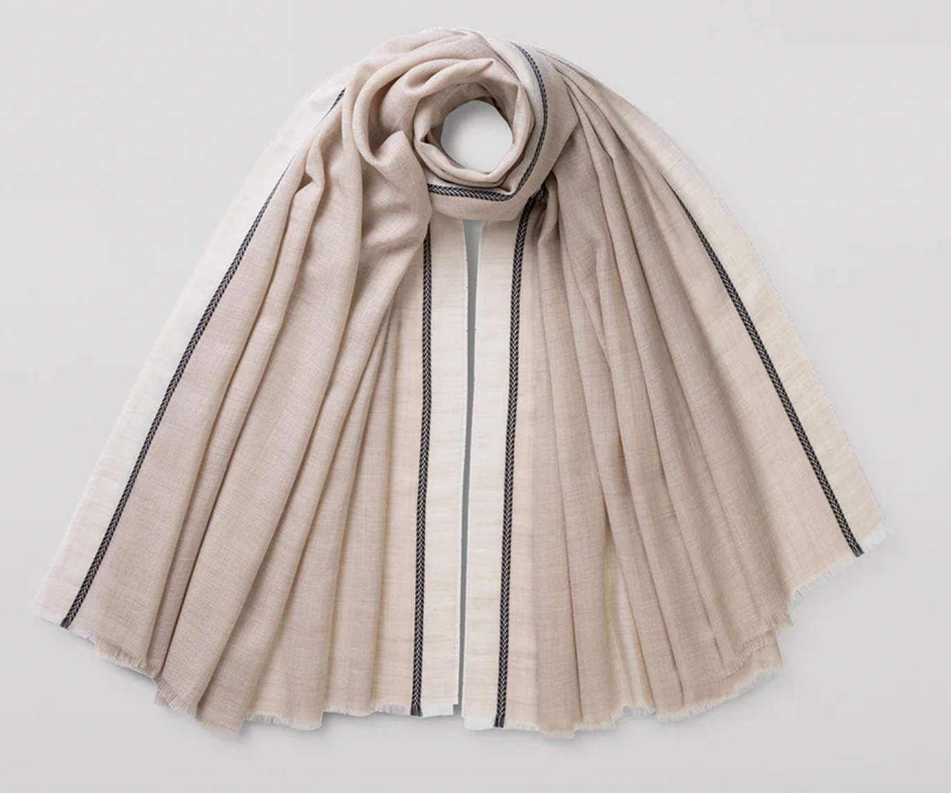 Johnstons of Elgin Ives Chevron Border Scarf