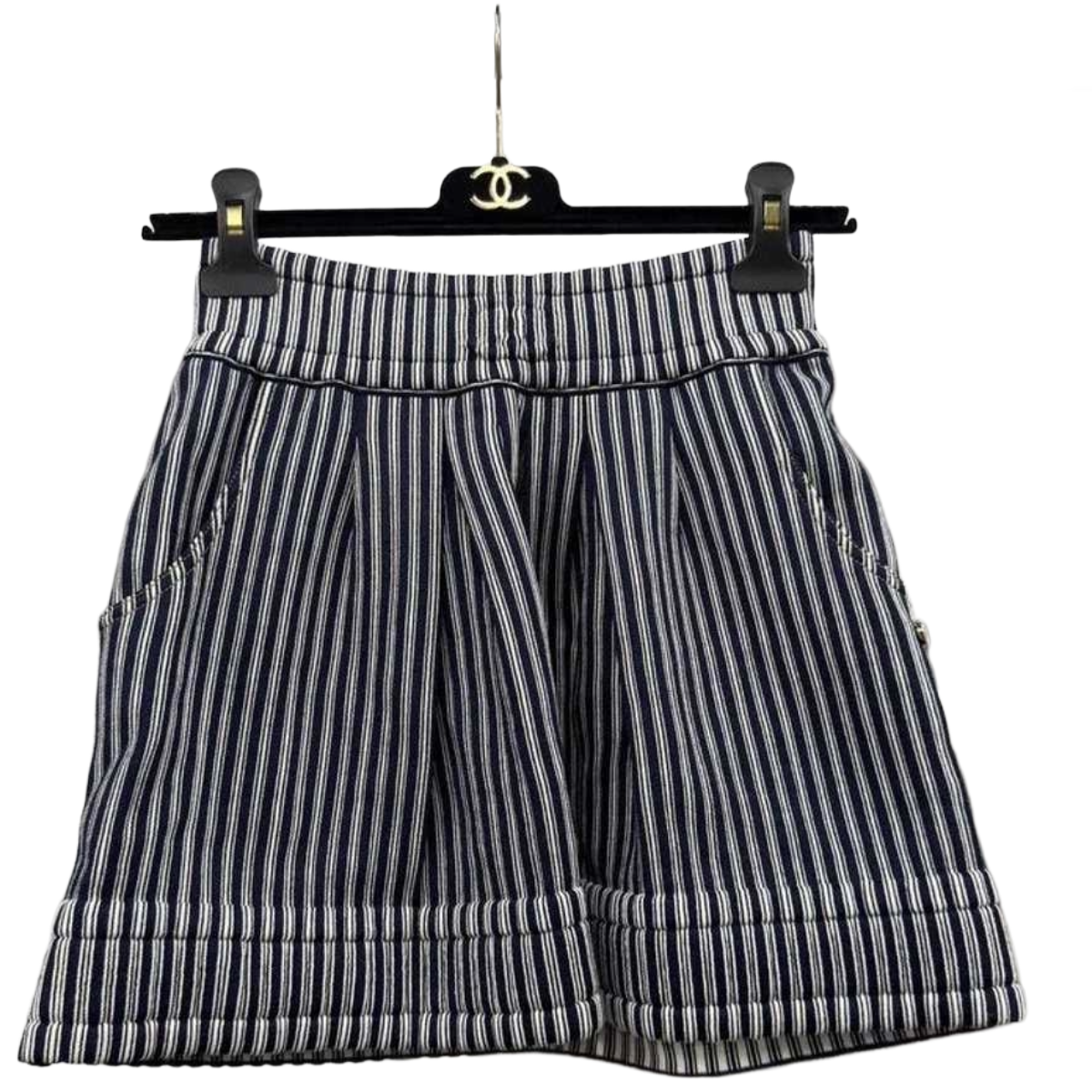 Chanel Cotton-Silk Stripe Shirt Skirt.png