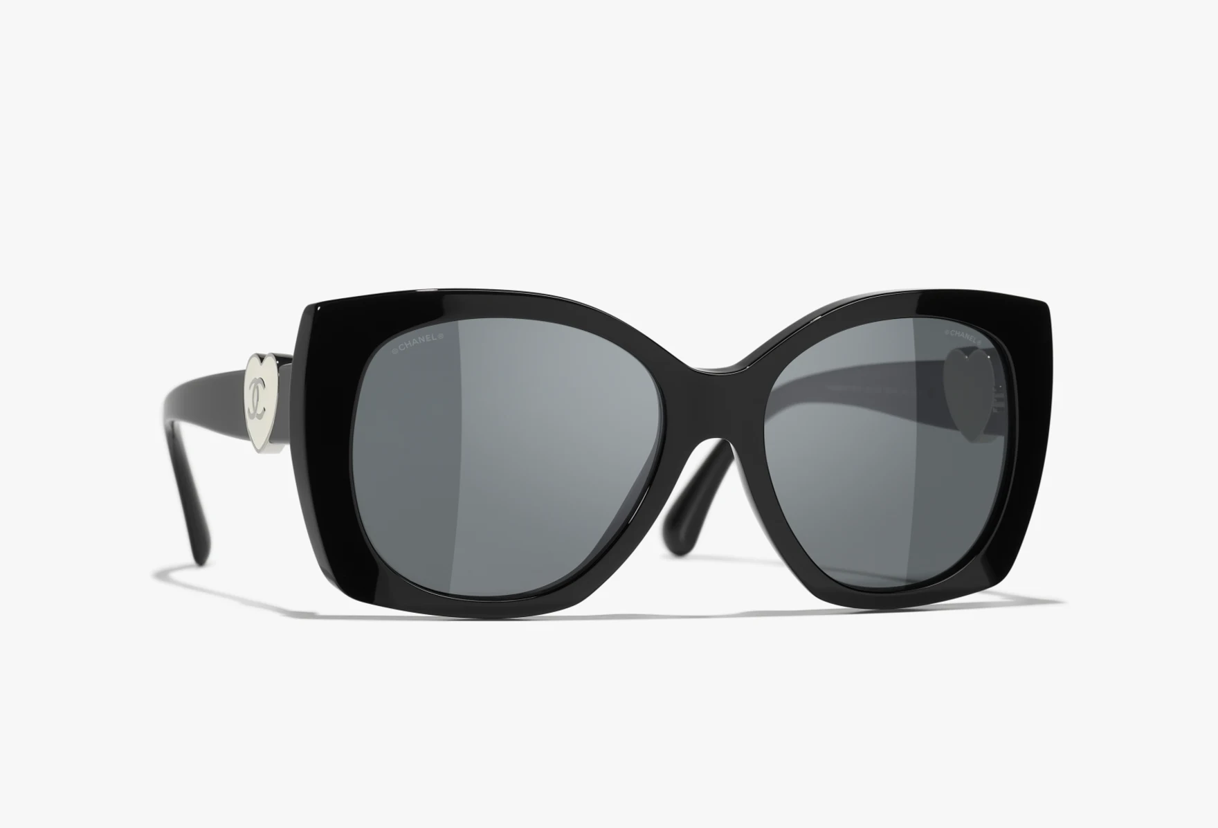 Chanel Square Sunglasses with Heart in BlackWhite.png
