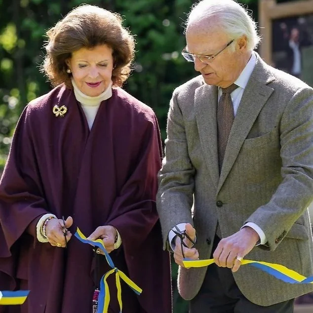 King Carl Gustaf and Queen Silvia open exhibitions at Solliden