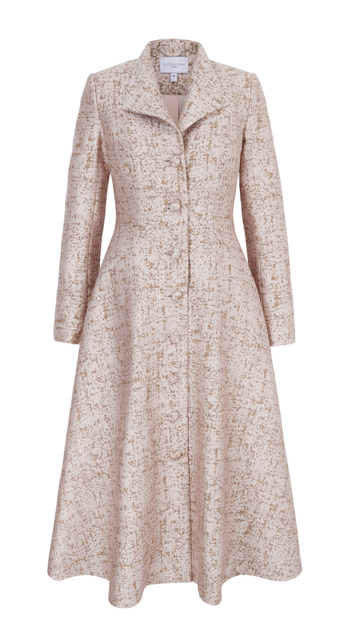 Suzannah Hunter Coat in Pink Molten Jacquard	