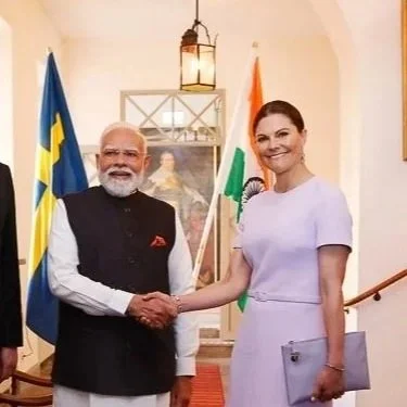 Crown Princess Victoria meets Prime Minister of India