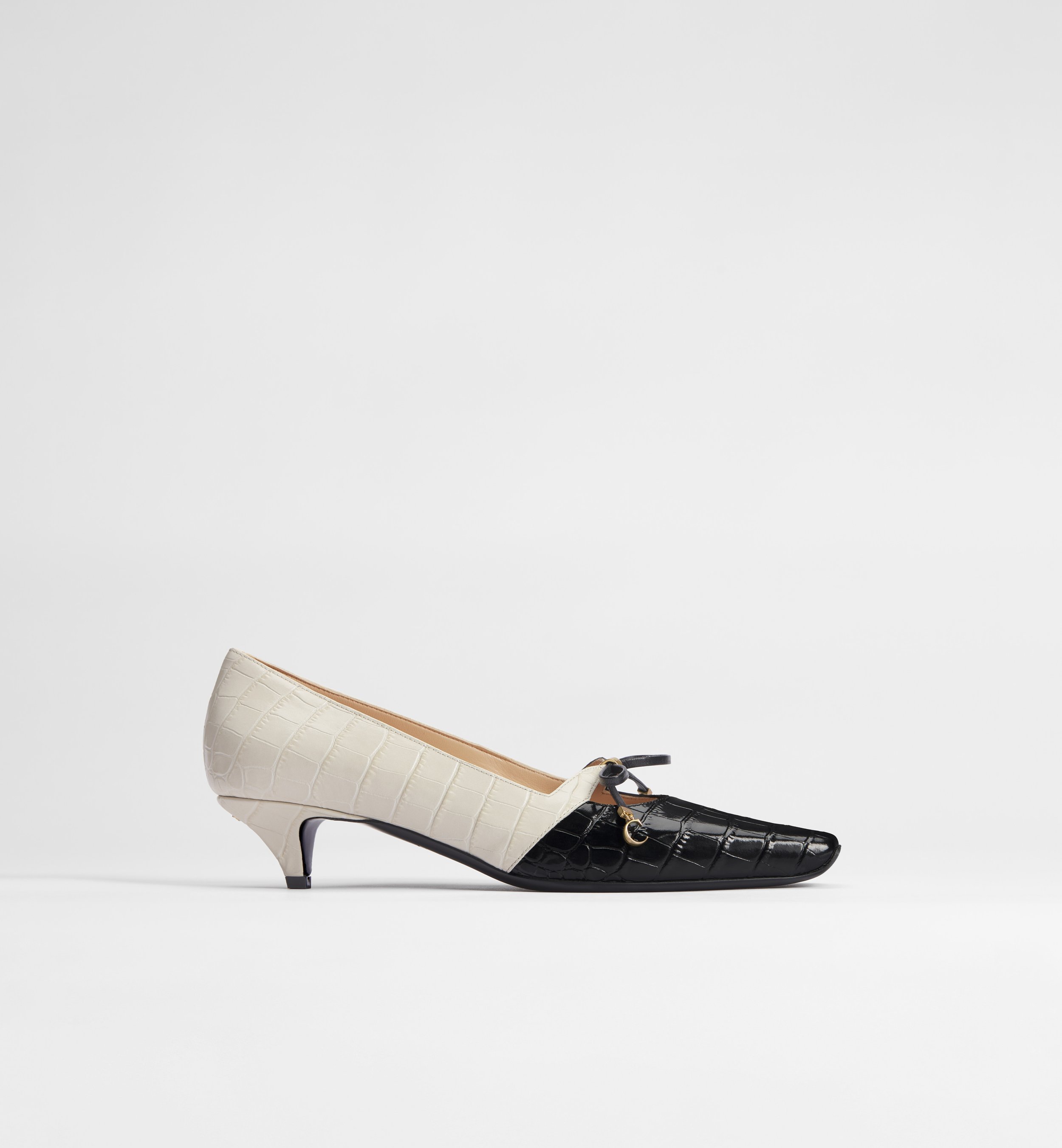 Christian Dior Muse Pumps in Black Crocodile Printed Calfskin