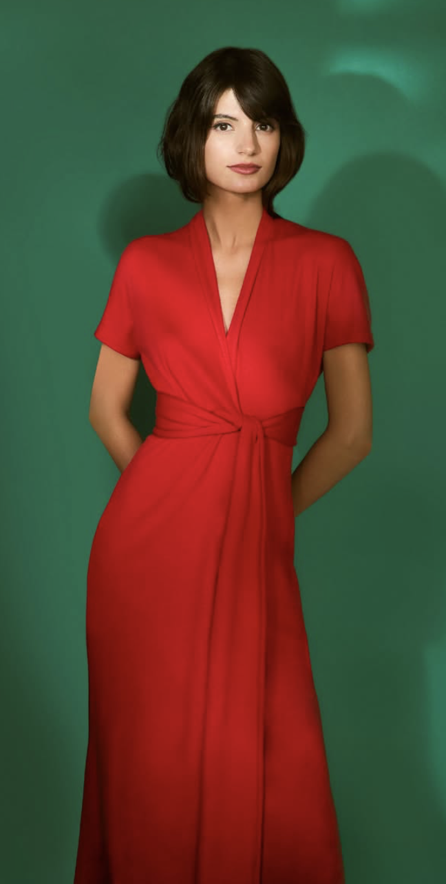 Sybilla Draped Midi Dress