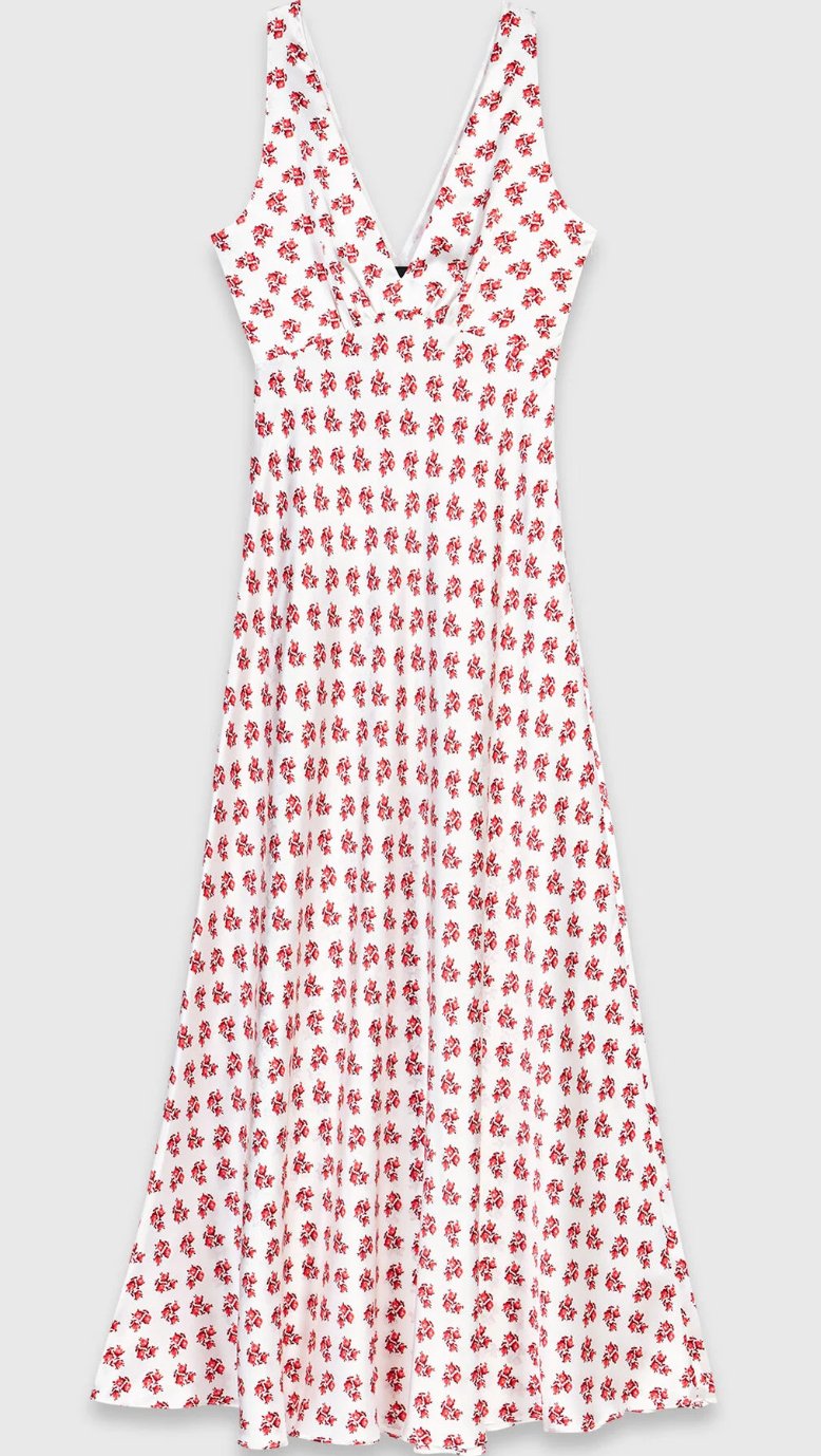 Maje Patterned Silk Dress