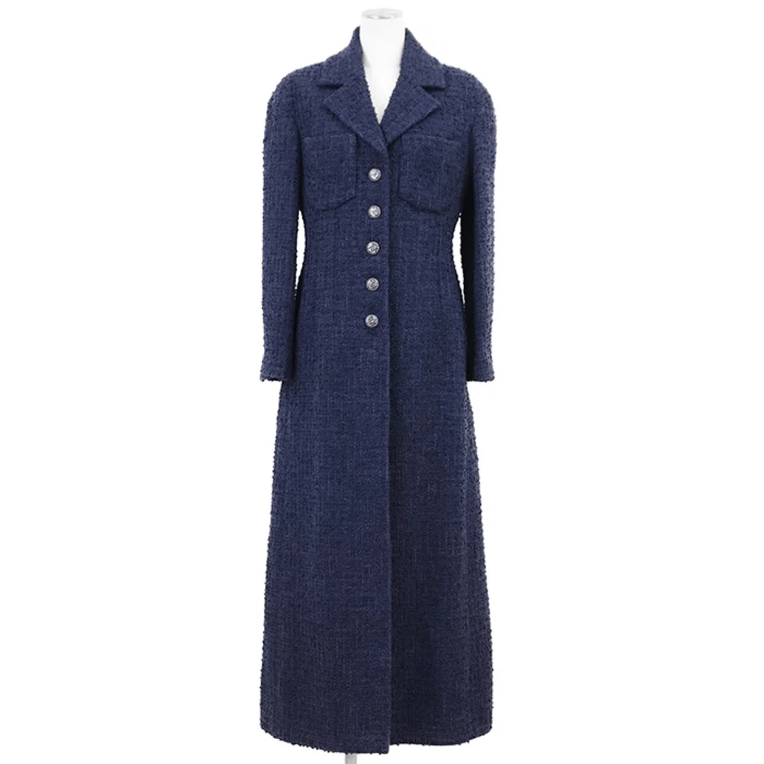 Chanel Tweed Maxi Coat in Navy.jpg