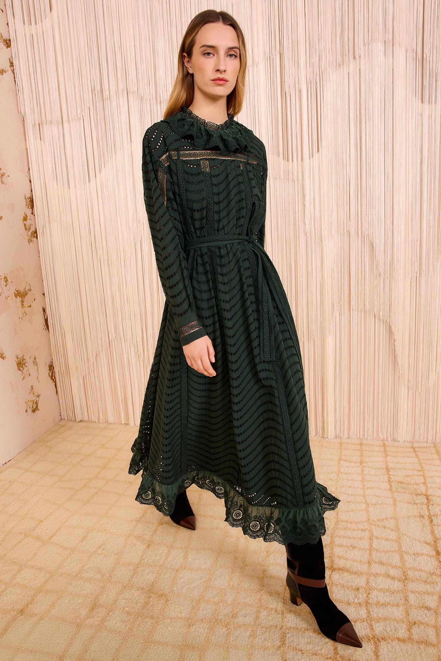 Ulla Johnson Lyla Long Dress in Cypress Green.jpg