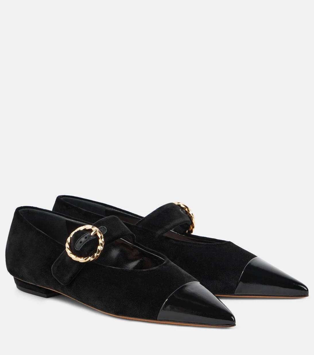 Ulla Johnson Kiki Flats in Black Velvet & Leather.jpg