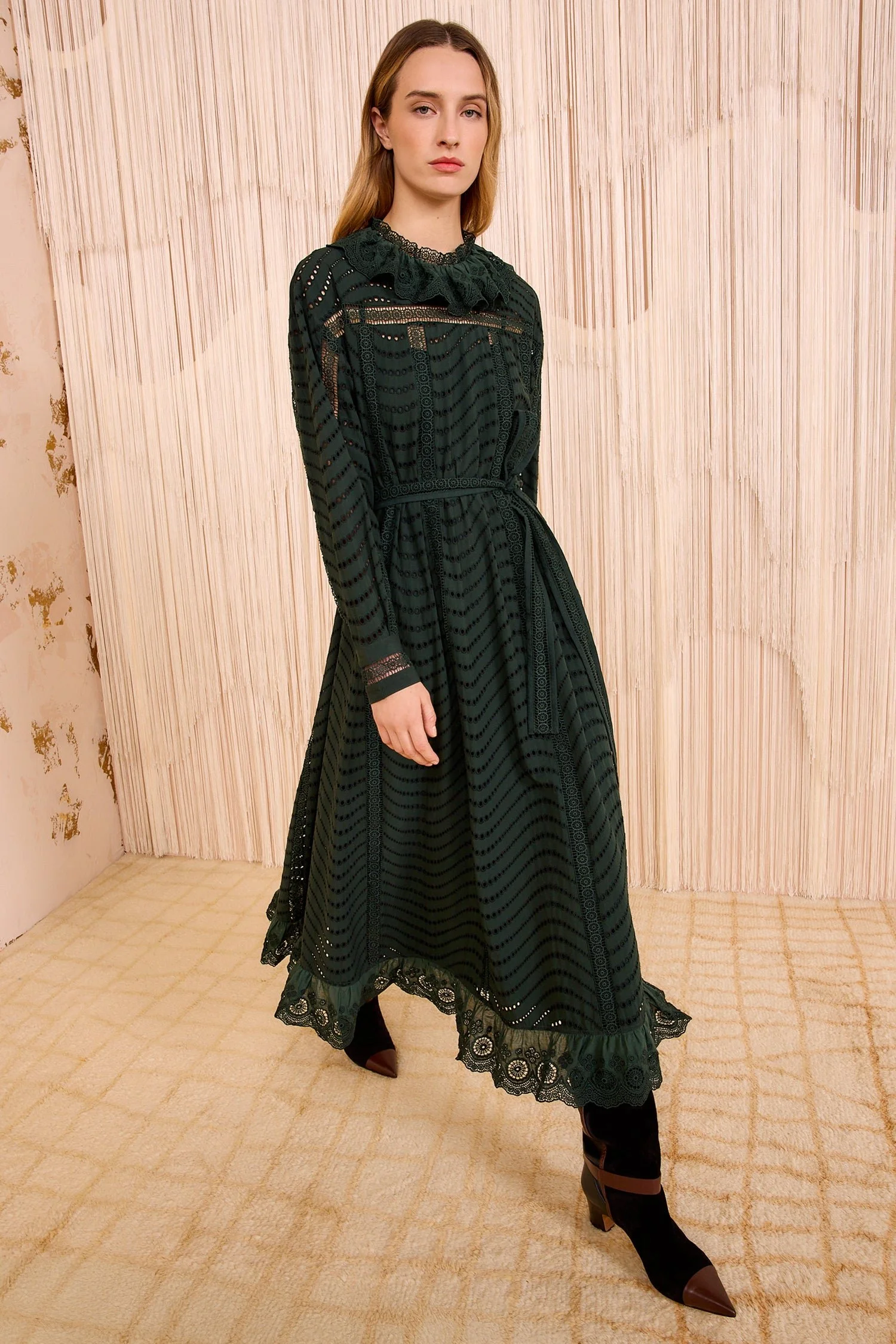 Ulla Johnson Lyla Long Dress in Cypress Green.jpg