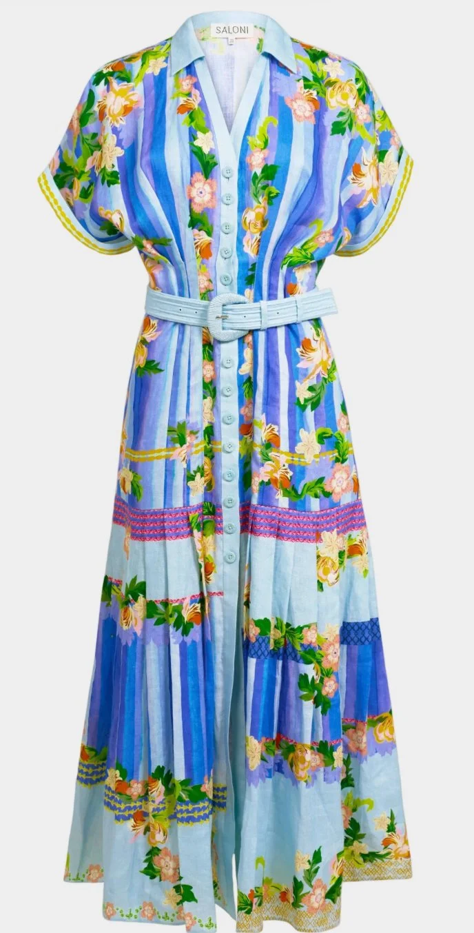 Saloni Riya B Dress in Floral River