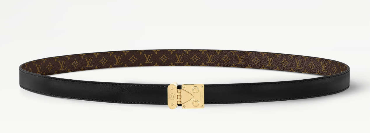 Louis Vuitton Thin S-Lock Belt in Red