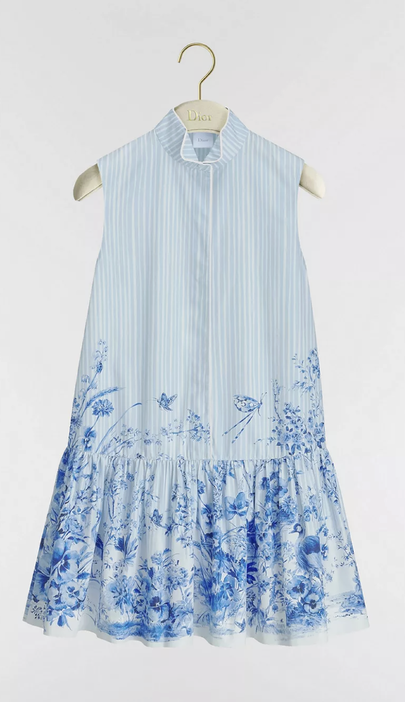 dior blue white dress Blue and white porcelain themed wedding dress